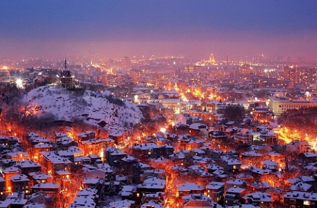 Снимка на зимен Пловдив - най-красивата в света
