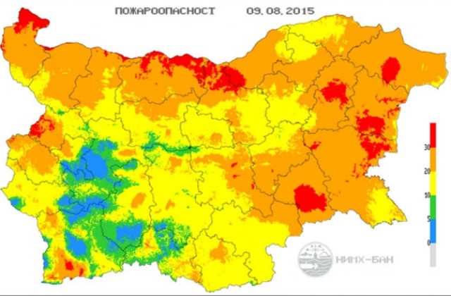 Отново червен код за опасност от пожари