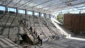 Кметът Методи Чимев инспектира ремонта на спортната зала