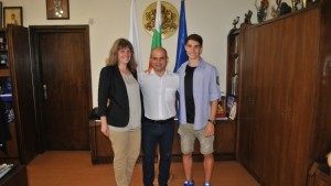 Кметът се срещна с републиканския шампион по триатлон Велизар Велизаров