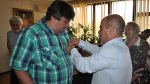 Герасим ГеоргиевГеро със златна значка Русе