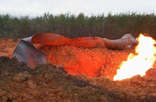 Запали се газопровод край Павликени, няма пострадали