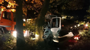 Шофьор на камион загина след удар в дърво