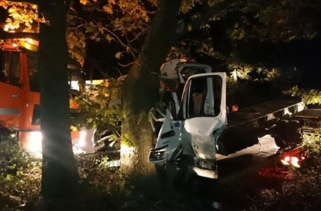 Шофьор на камион загина след удар в дърво