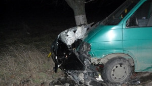 Двама мъже загинаха след удар в крайпътно дърво