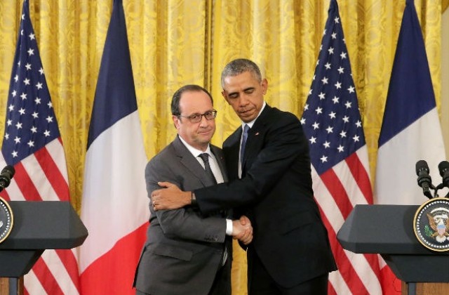 Обама: САЩ и Франция са заедно в борбата срещу тероризма