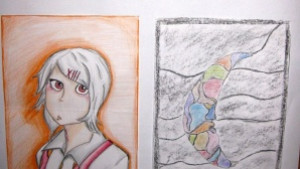 Изложба на рисунки в ЕГ Др Петър Берон по случай