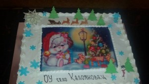 Даниела Лекина направи коледна торта за децата от Калояновец