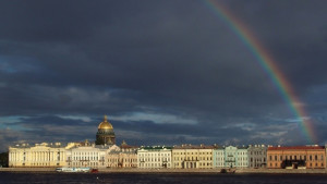 Зимна дъга при минус 20 градуса изненада жителите на Санкт