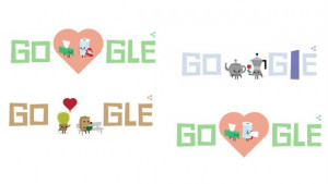 Google не забрави Св Валентин и направи специален дудъл за