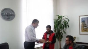 Даниел Асенов с награда от кмета на община Тунджа