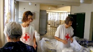 Представители на Швейцарския Червен кръст в Гоце Делчев