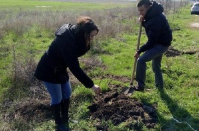 МГЕРБ-Сливен проведе акция по залесяване под мотото „Остави следа и в квартал „Речица