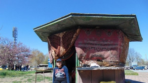 Съпрузи живеят в будка за билети СНИМКИ