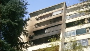 Пожар горя в жилищен блок в кв Мара Денчева