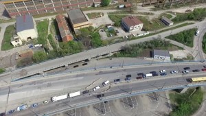 Задръстването на Аспаруховия мост от птичи поглед ВИДЕО