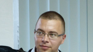 Уредник от Русенския музей на кръгла маса в София