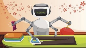 Робот глади и сгъва прането