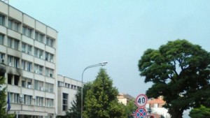 Горя канцелария в сградата на ОД МВР Кюстендил