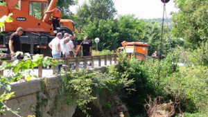 Премахнаха опасно дърво под моста за село Шемшево