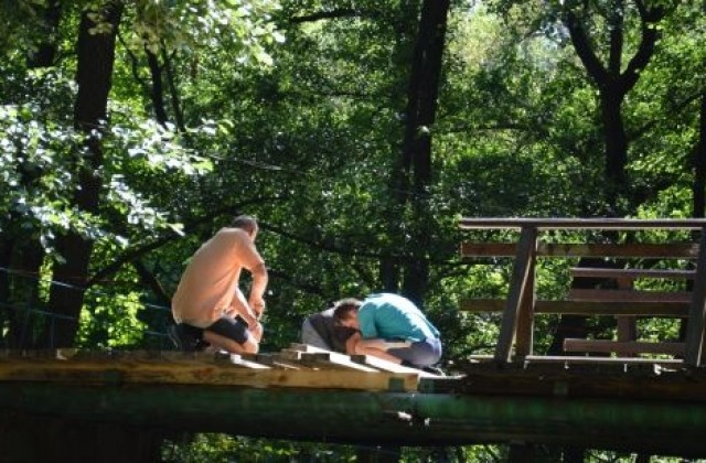 Ремонтират опасен дървен мост в парк Бачиново
