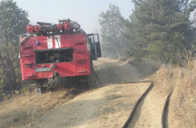 Пет екипа гасят голям пожар при изхода на село Катуница