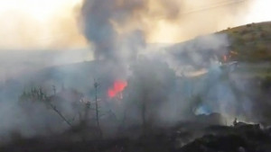 Огнена стихия погълна три вили в Банево пожарна закъсала по