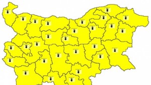 Жълт код за горещини преди гръмотевични бури