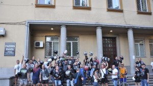Протест на мотористите и в Хасково