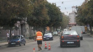 Временна организация на движение за кръстовището на Трети март в