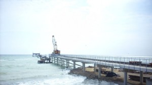 Първите 100 метра от естакадата при нос Шабла вече са