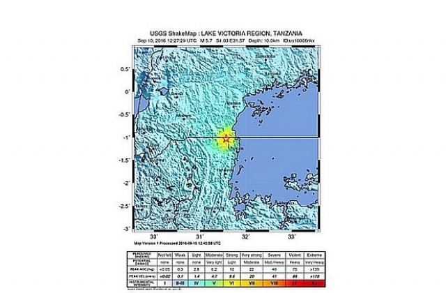 Поне 16 са жертвите на съботното земетресение в Танзания