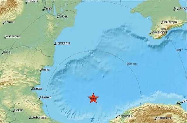 Земетресение в Черно море бе усетено в Източна България