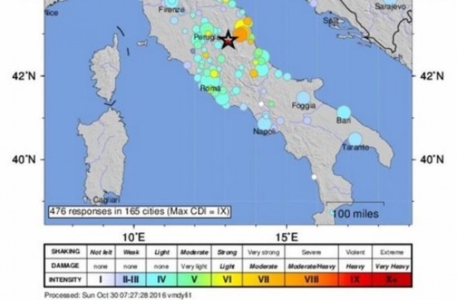 Апенините потънали с 40 см след земетресенията в Италия