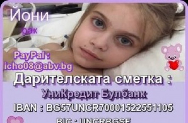 150 изпълнители ще участват в благотворителен концерт в помощ на 6-годишната Йоанка