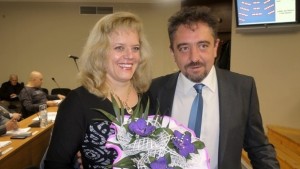 Председателят на ОбСПлевен Мартин Митев поздрави съветничка за имения й