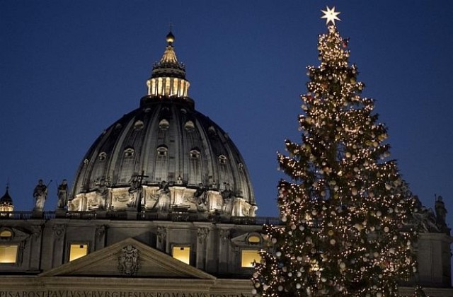 Запалиха светлините на коледното дърво във Ватикана (СНИМКИ)