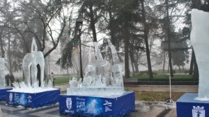 Майстори от 8 държави ваят ледени фигури в Русе