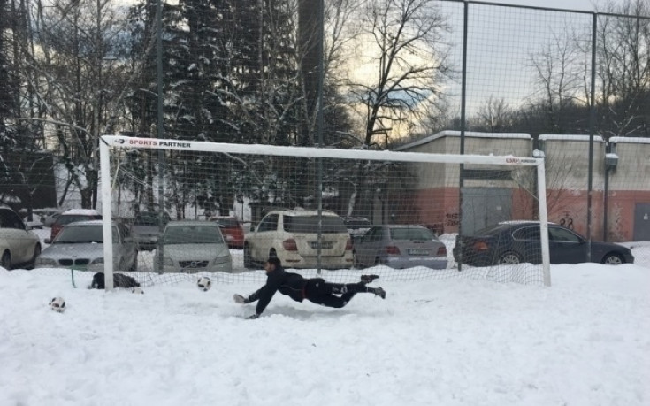Снежна тренировка в ЦСКА