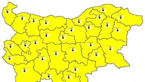 Жълт код за ниски температури в цялата страна