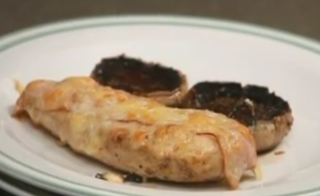 Пилешко с печени гъби