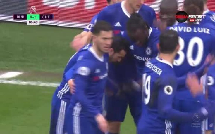 Седем минути бяха нужни на Челси да матира Бърнли