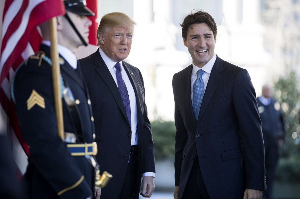 Президентът на САЩ Доналд Тръмп и канадският премиер Джъстин Трюдо