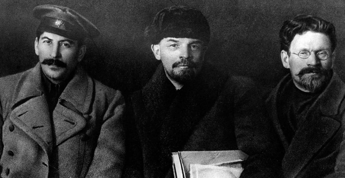 Сталин с Владимир Ленин и Михаил Калинин през 1919 г.