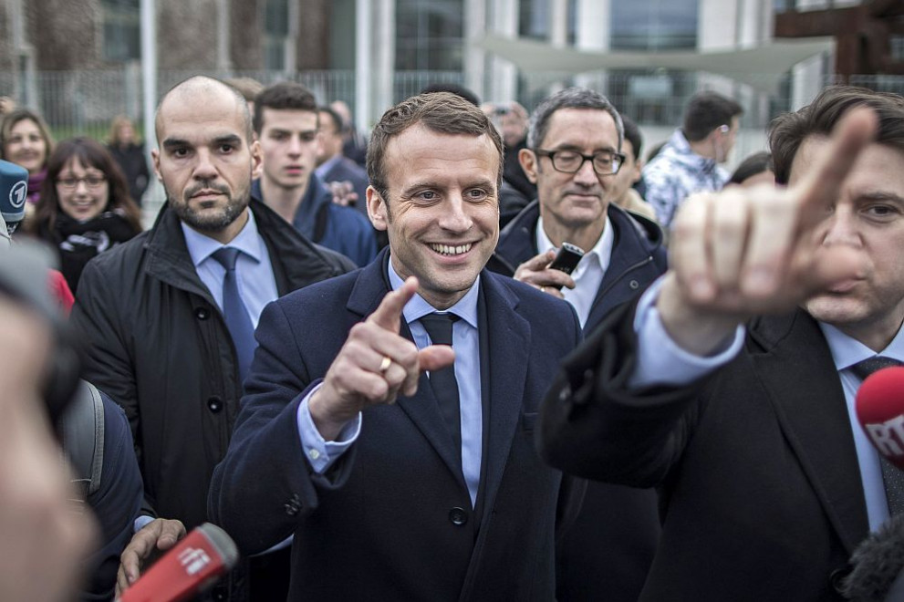 Кандидатът за президент на Франция - центристът Еманюел Макрон