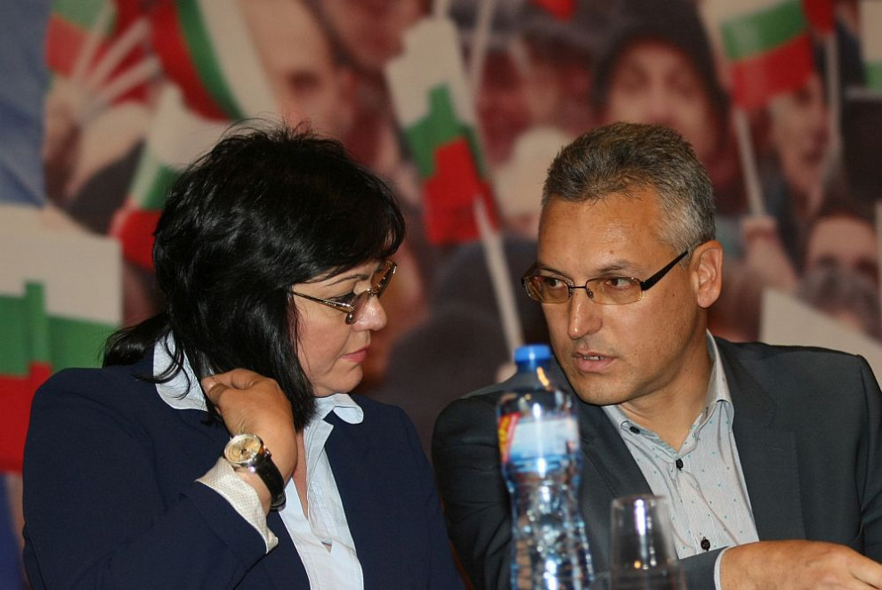 Соцлидерът Корнелия Нинова и Валери Жаблянов, когото партията ще предложи за зам.-шеф на 44-ото НС