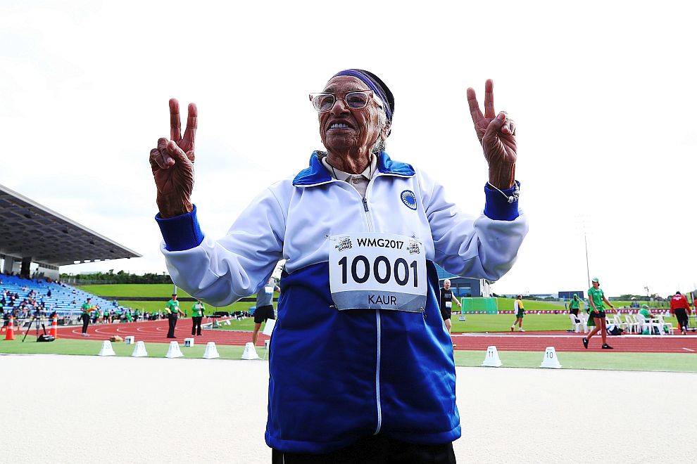 Спортистката на 101 години Ман Каур от Индия пробяга 100 метра за 1 минута и 14 секунди