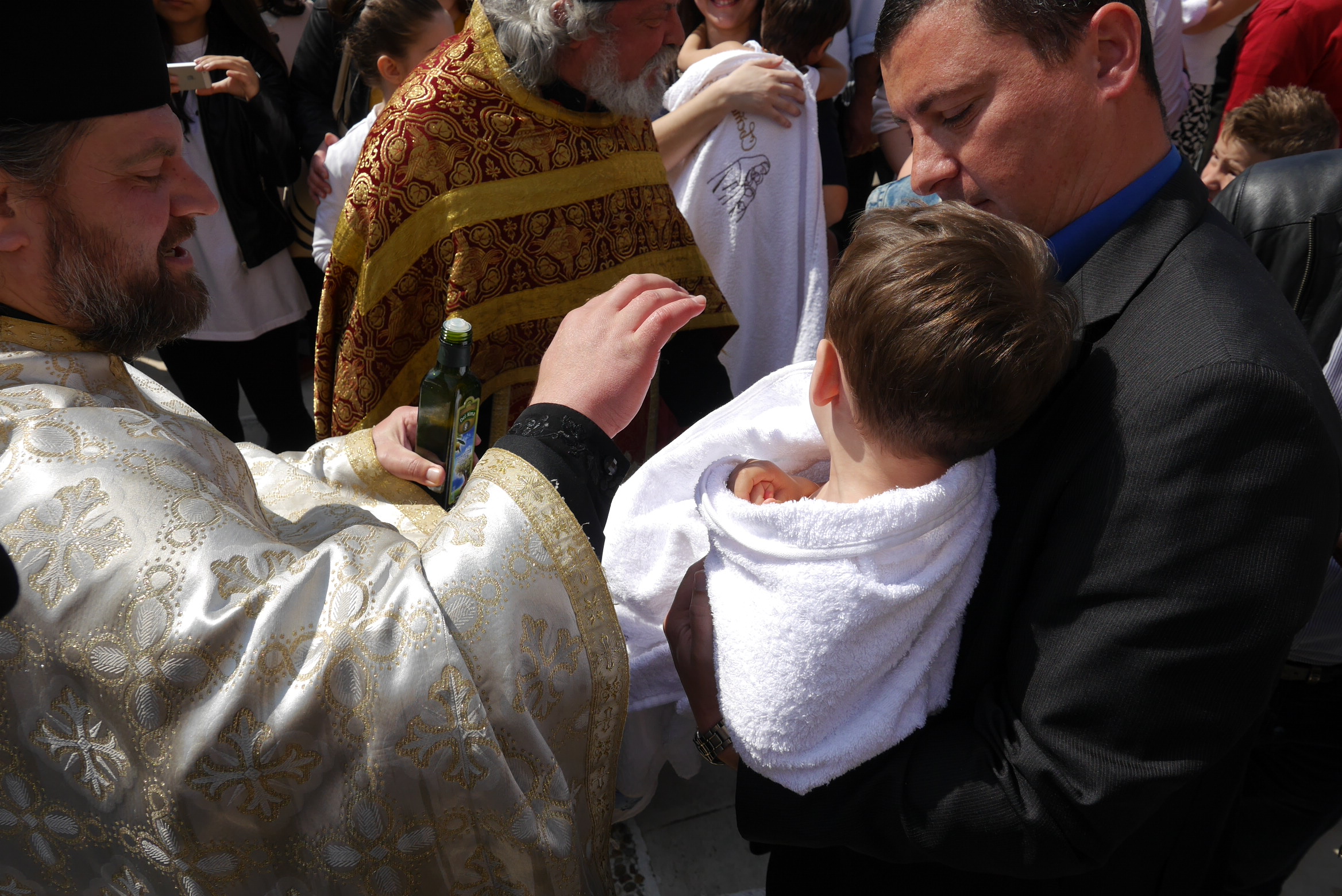 Масово кръщение в Голямата базилика в Плиска