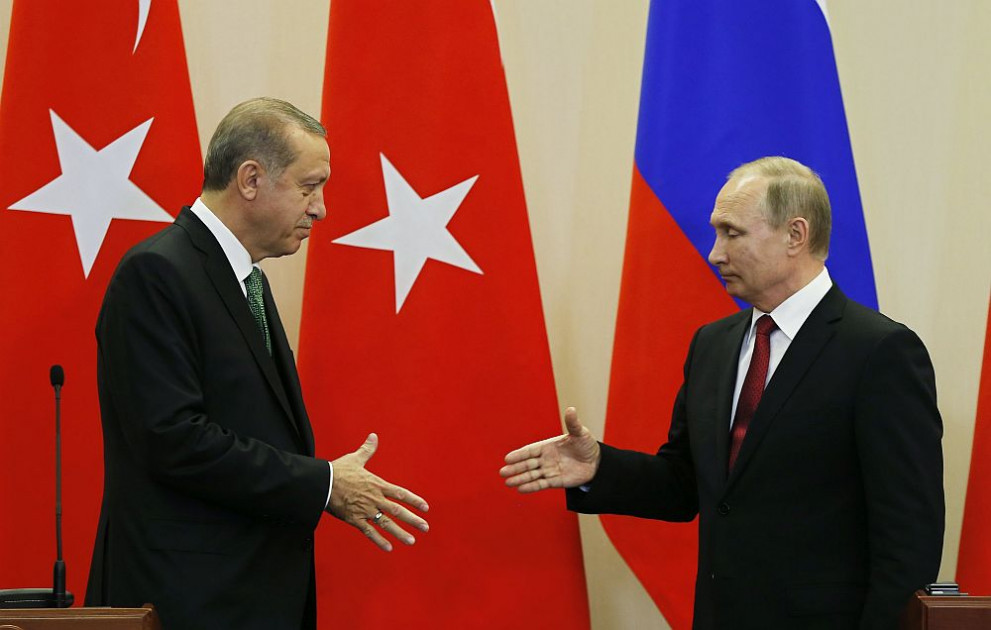 Руският президент Владимир Путин и турският държавен глава Реджеп Ердоган дадоха съвместна пресконференция след разговорите между двамата в Сочи