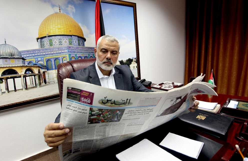 Новоизбраният лидер на Хамас и бивш палестински премиер Исмаил Хания - май 2014 година